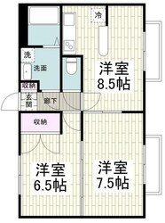 アンプルールフェールオガワの物件間取画像